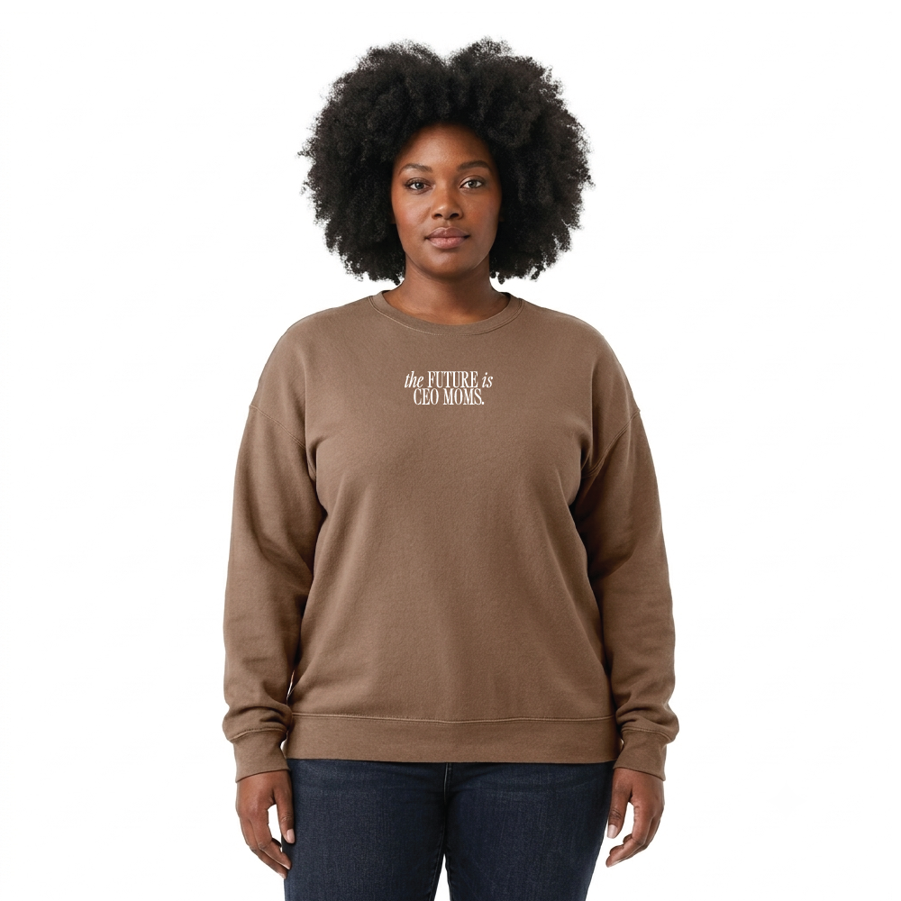 The Future is CEO Moms Signature Lightweight Crewneck Sweatshirt
