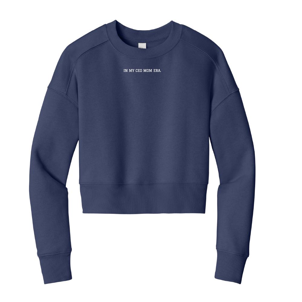 In My CEO Mom Era Fleece Cropped Crew