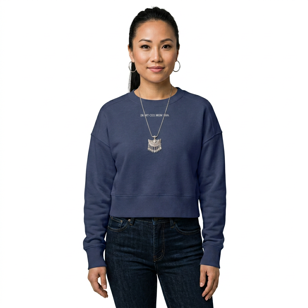 In My CEO Mom Era Fleece Cropped Crew