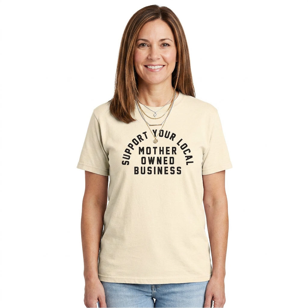 Support Your Local Mother Owned Business Heavyweight Tee
