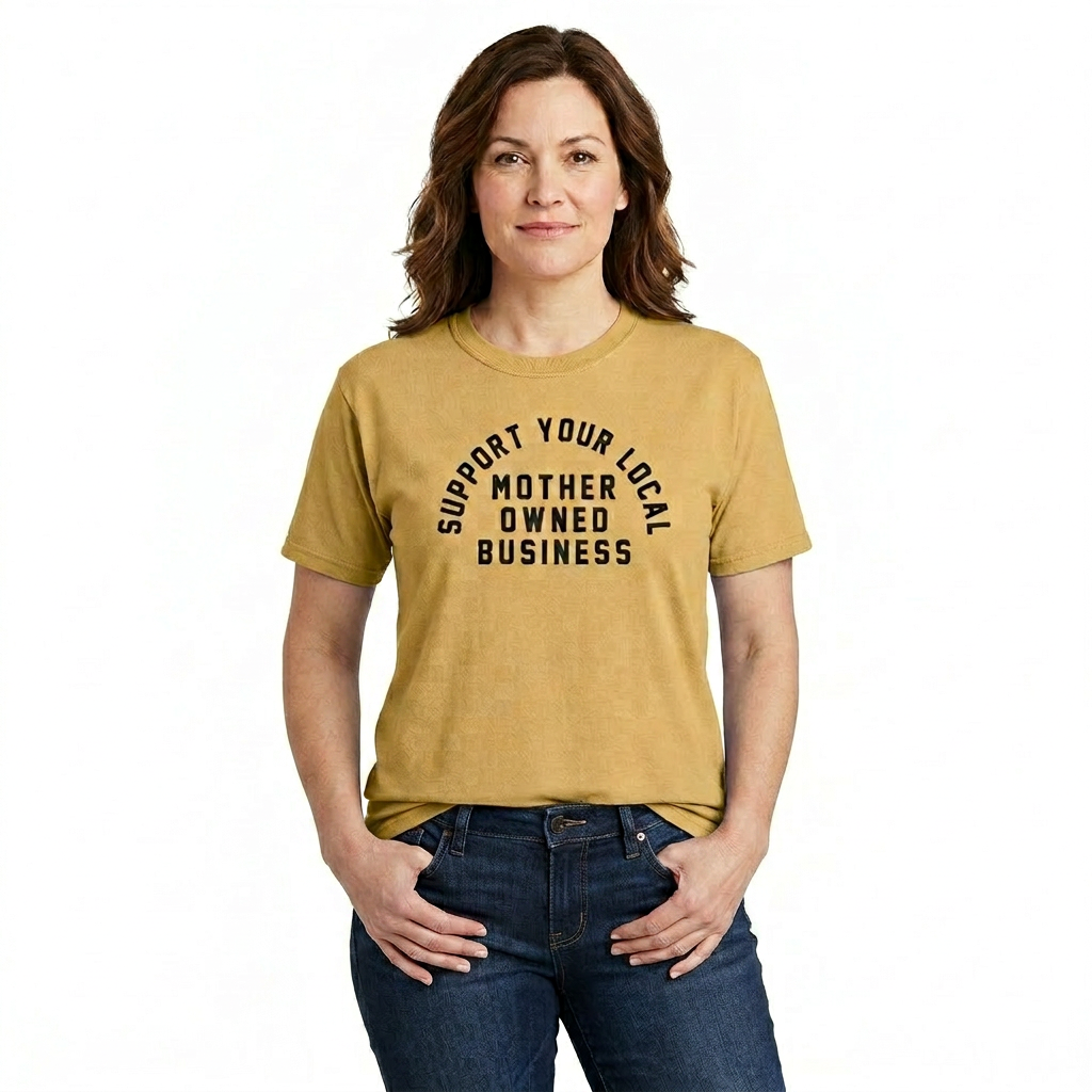 Support Your Local Mother Owned Business Heavyweight Tee