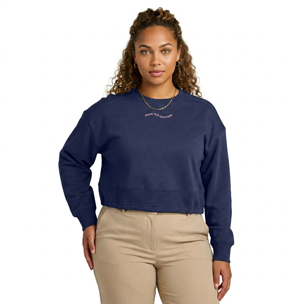 Made for Mothers Wave Fleece Cropped Crew