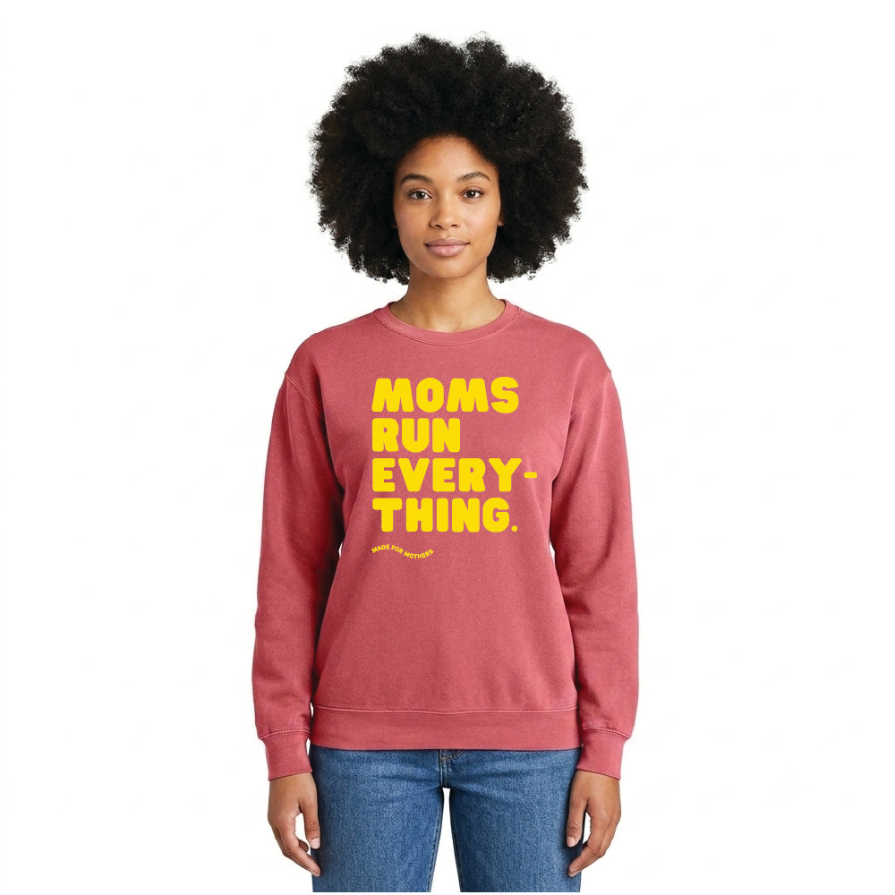 MOMS RUN EVERYTHING Signature Crewneck Sweatshirt